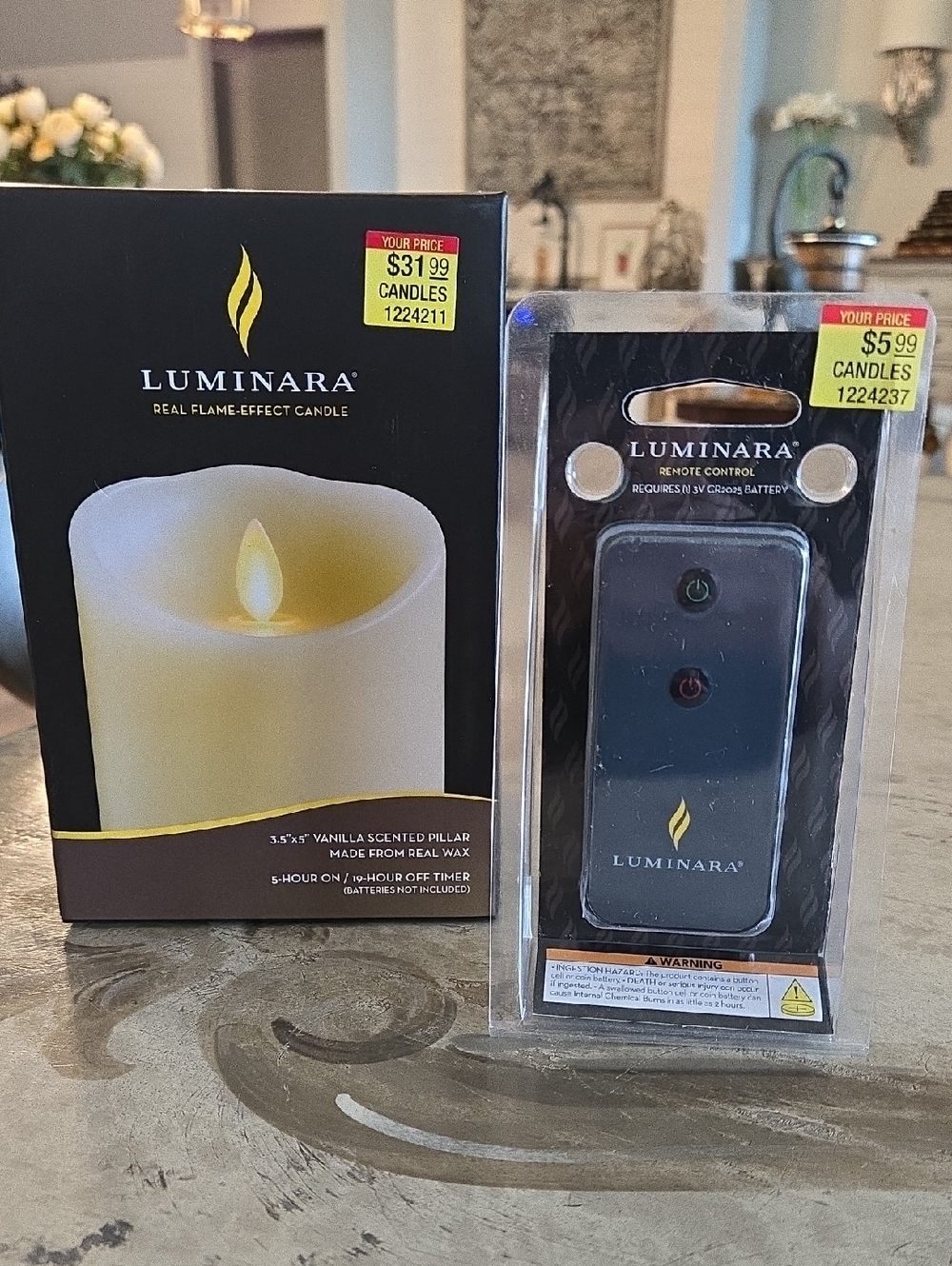 Luminara Real Flame-Effect Candle with Remote - Ivory, NWT, Last Set!